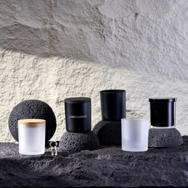 Luxury frosted glass candle jars