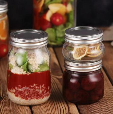 Mason jar storage glass bottle