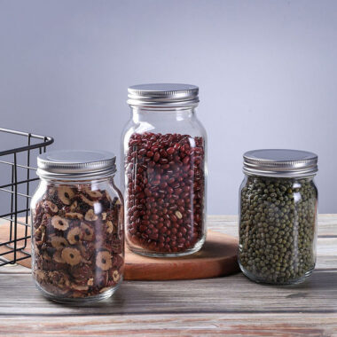 Mason jar storage glass bottle