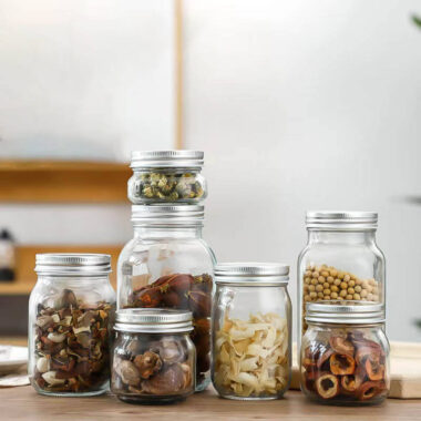 Mason jar storage glass bottle